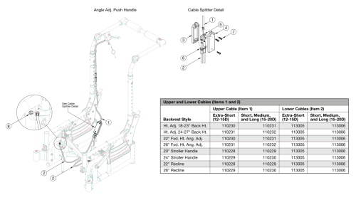 Arc Single Hand Tilt Mechanism - Growth parts diagram