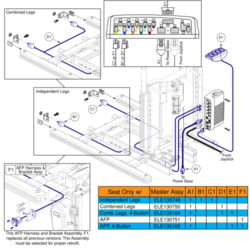 Harnesses, Static Seat, Tb3 / Q-logic 2 parts diagram