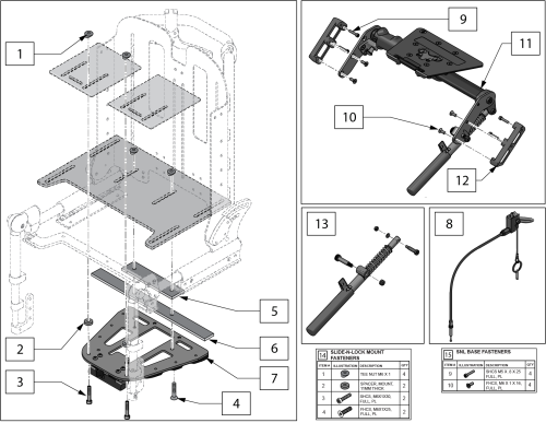 Slide-n-lock parts diagram