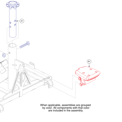 Seat Post & Lock-up Assy, Pursuit, S713 parts diagram