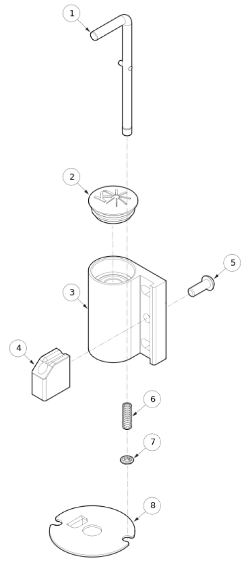 Catalyst Caster Pin Locks parts diagram
