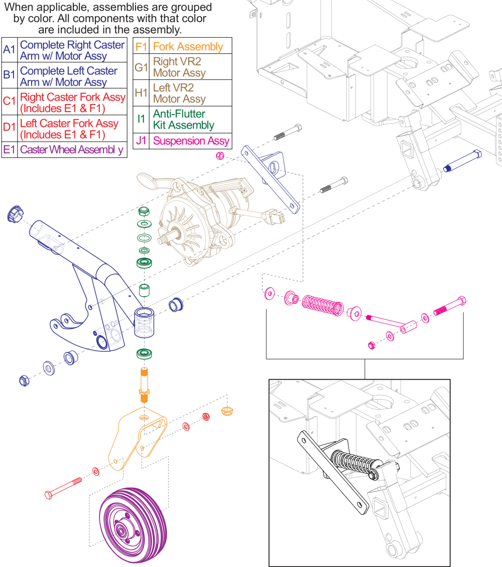 Used With Vr2 Electronics - Rental Ready parts diagram