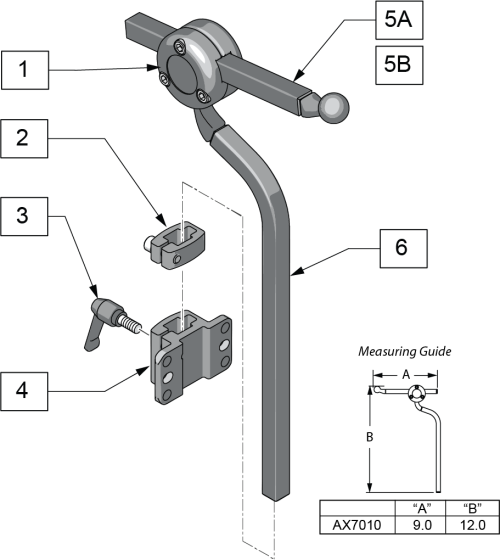 Axys Headrest parts diagram
