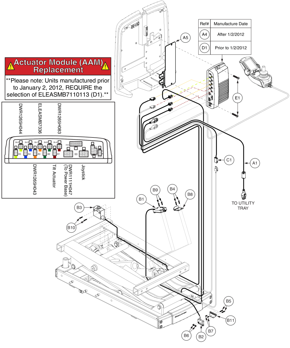 Q-logic Electronics, Tb2 Lift And Tilt (config #40) parts diagram