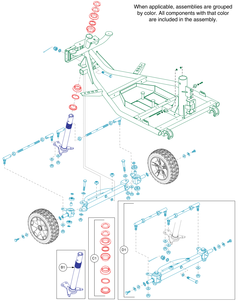 4 Wheel Front Frame, 