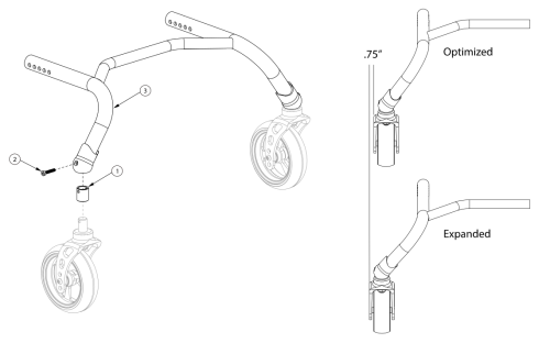 Ethos Front Base Frame parts diagram