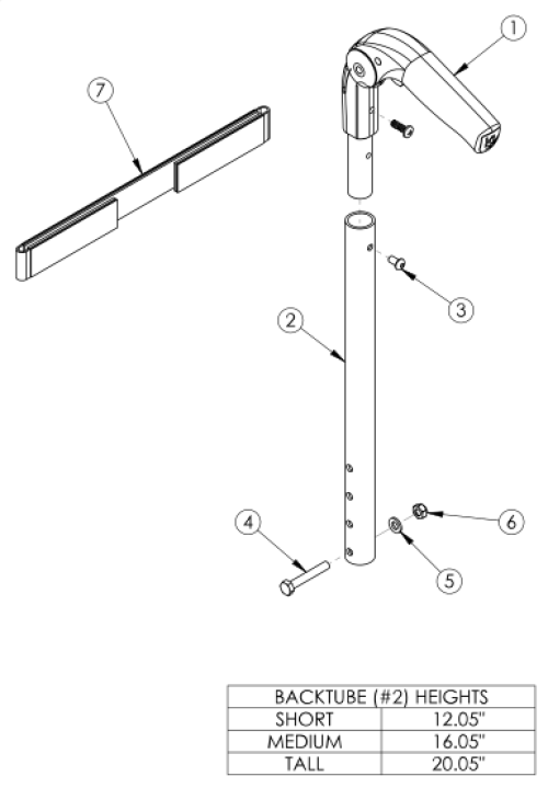 Catalyst Fold Down Push Handle parts diagram