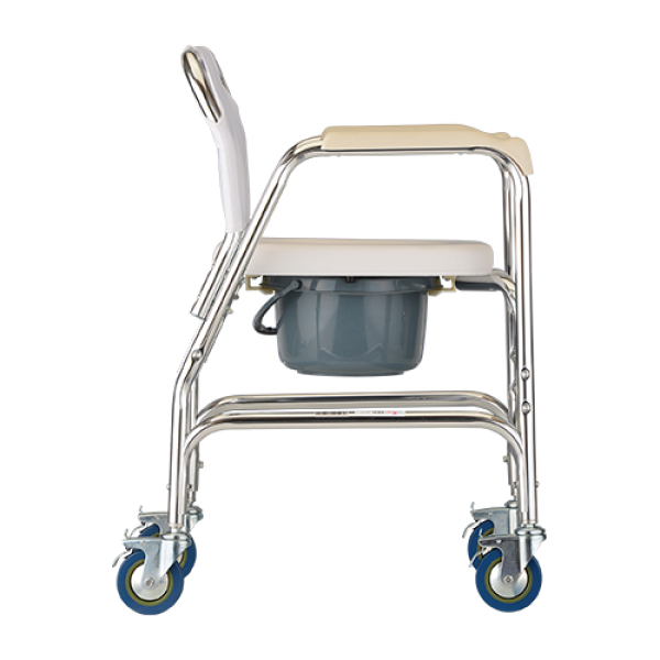 Rolling shower chair commode hot sale