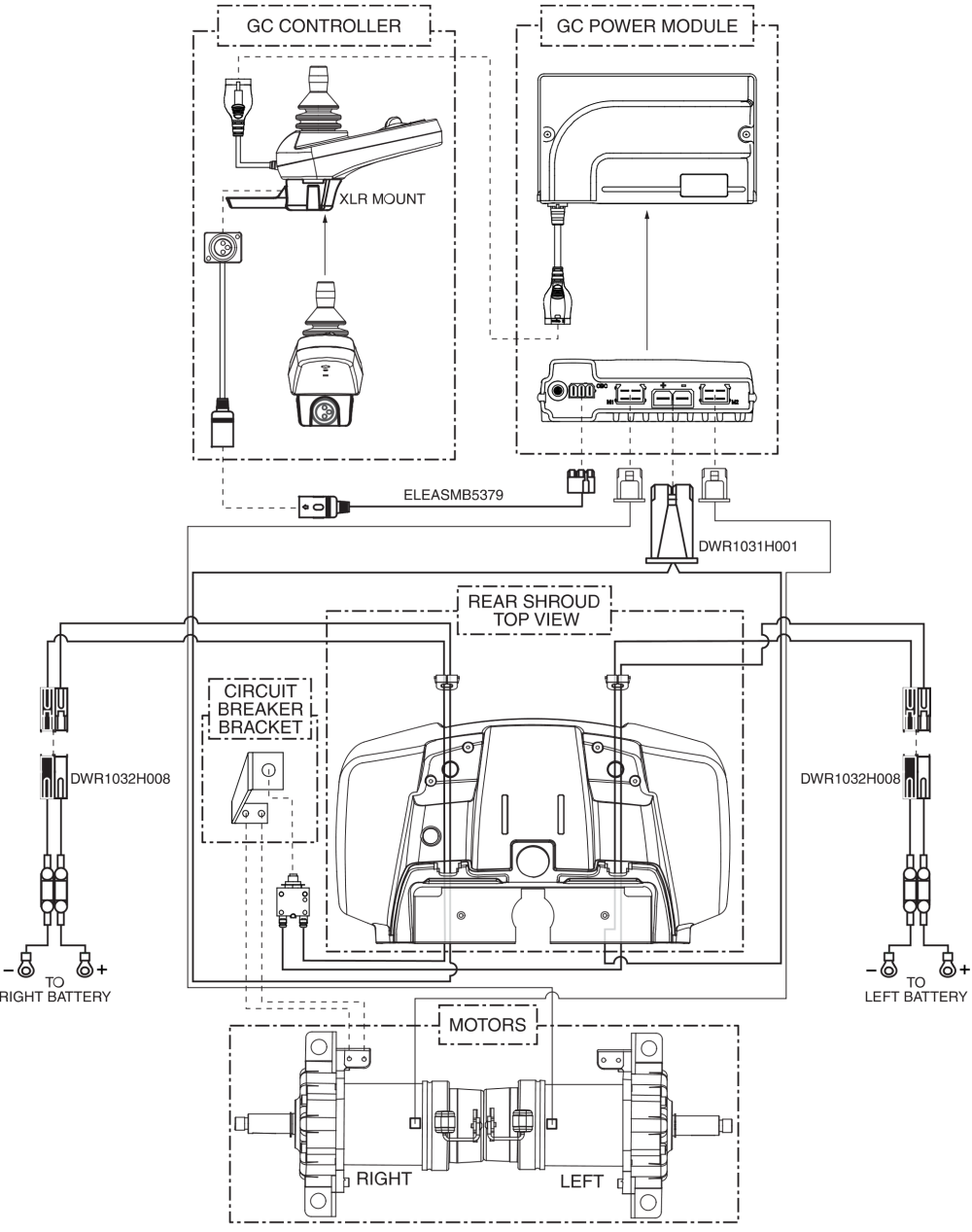 Electrical System Diagram, Gc Electronics, Jazzy Select Traveller parts diagram