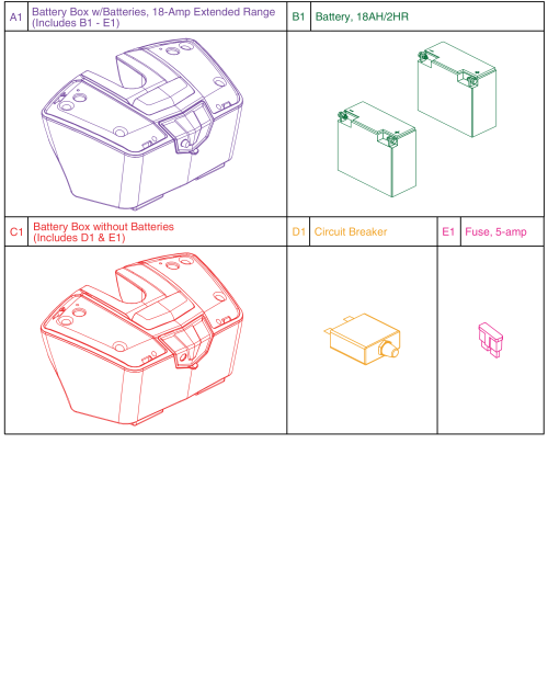 18 Ah Extended Range Battery Box parts diagram