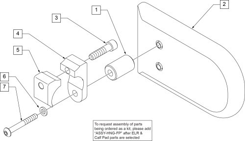 Elevating Hemi Hanger Knee Pad parts diagram