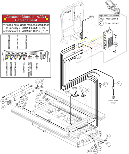 Q-logic W/ Ind Legs Electronics, Tb2 Lift And Tilt (config #41) parts diagram