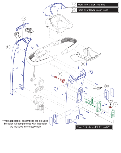 Tiller Shroud Assy parts diagram