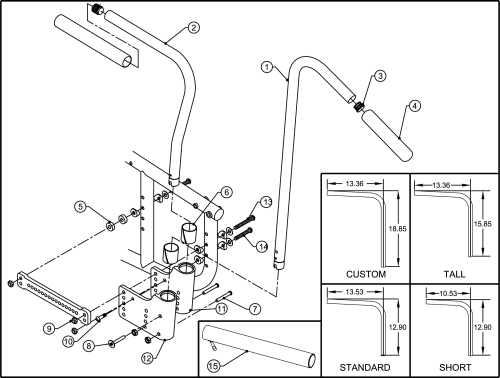 Stroller Handle/armrest Assy parts diagram