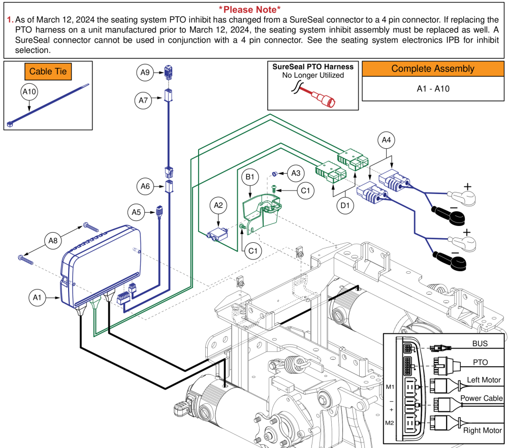 Ne+ Base Electronics, Tilt Thru Toggle, Q6 Edge 3 parts diagram