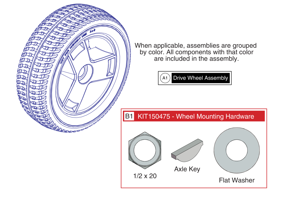 Drive Wheel Assy parts diagram