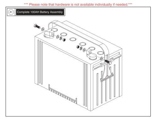 Group 27, 100ah,  Agm - 100 Amp Hour (100 Ah) parts diagram