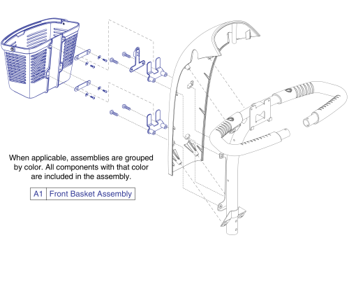 Front Basket Assy parts diagram