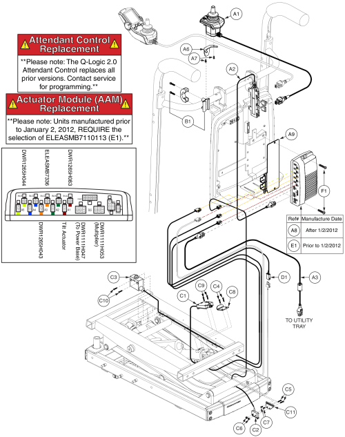 Q-logic W/ Attendent Control Electronics, Tb2 Lift And Tilt (config #40) parts diagram