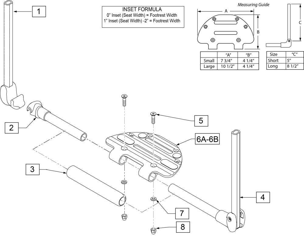 Platform Ultra Lite Footplate parts diagram