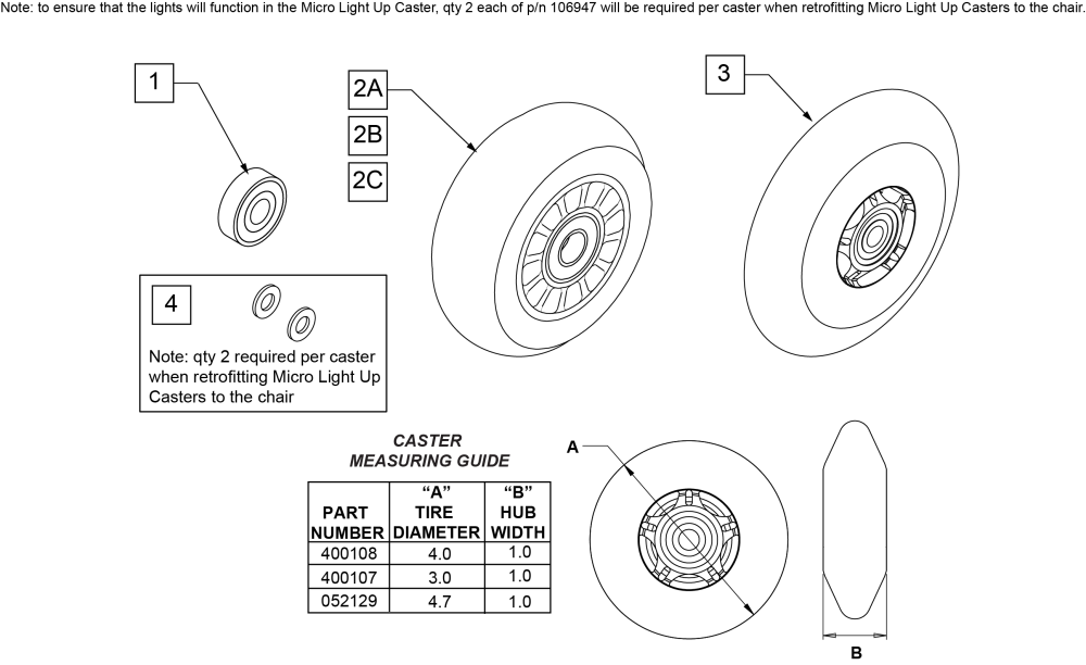 Micro Casters parts diagram