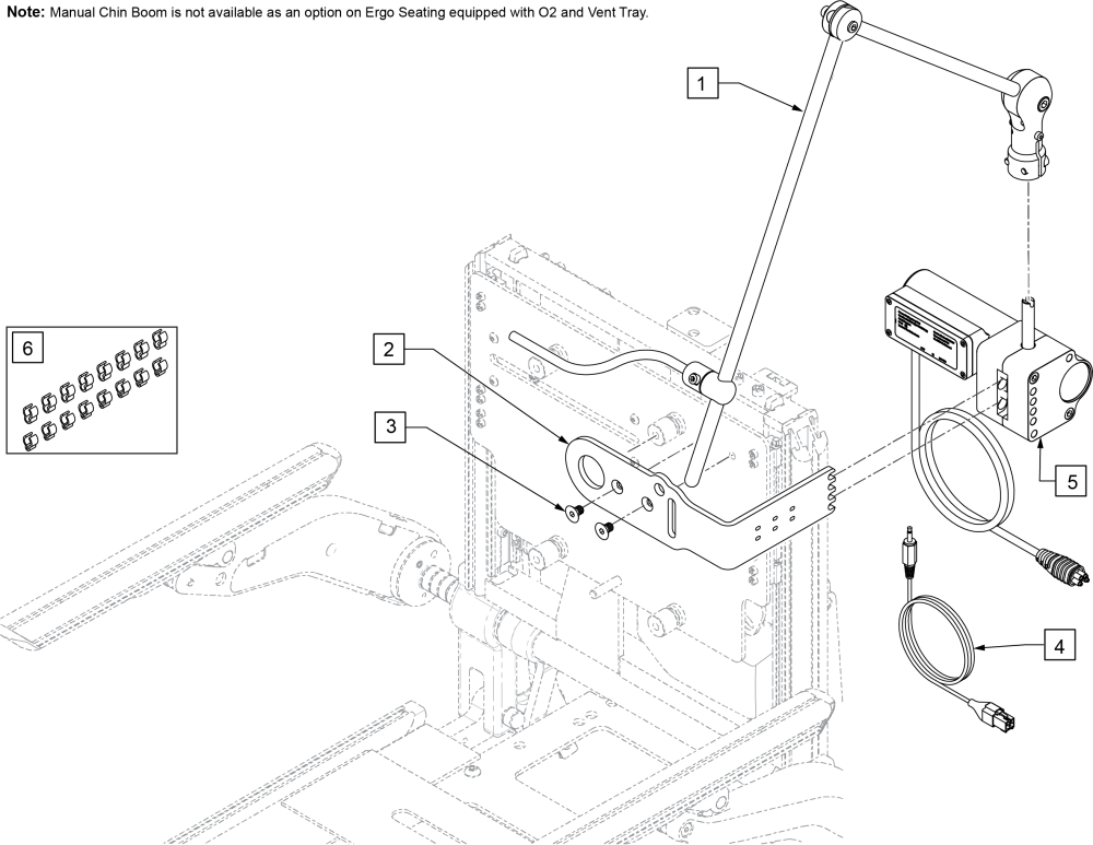 Link-it To Power Chin Boom Ergo parts diagram