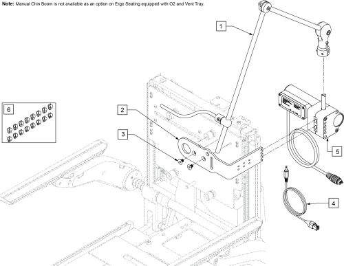 Link-it To Power Chin Boom Ergo parts diagram