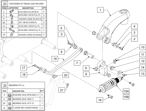Rear Swing Arm After S/n Prefix Q7mq-91, Q7mp-6,q7ml-61,q7mc-62 parts diagram