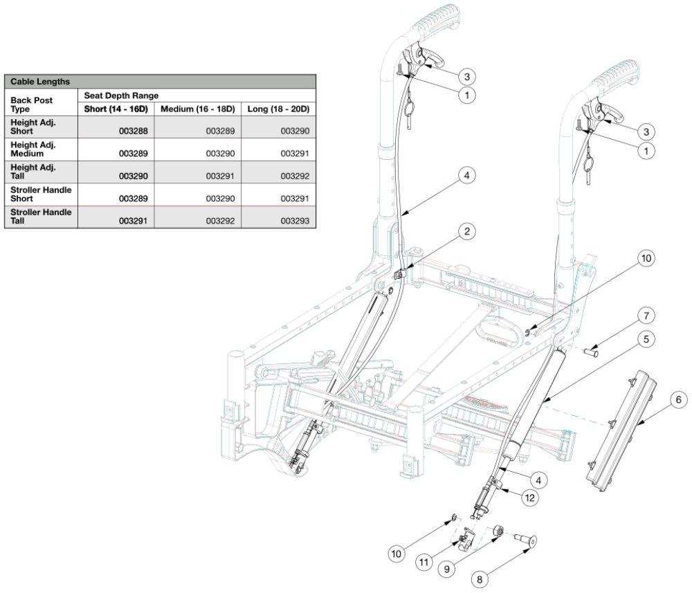 Liberty Tilt Mechanism parts diagram