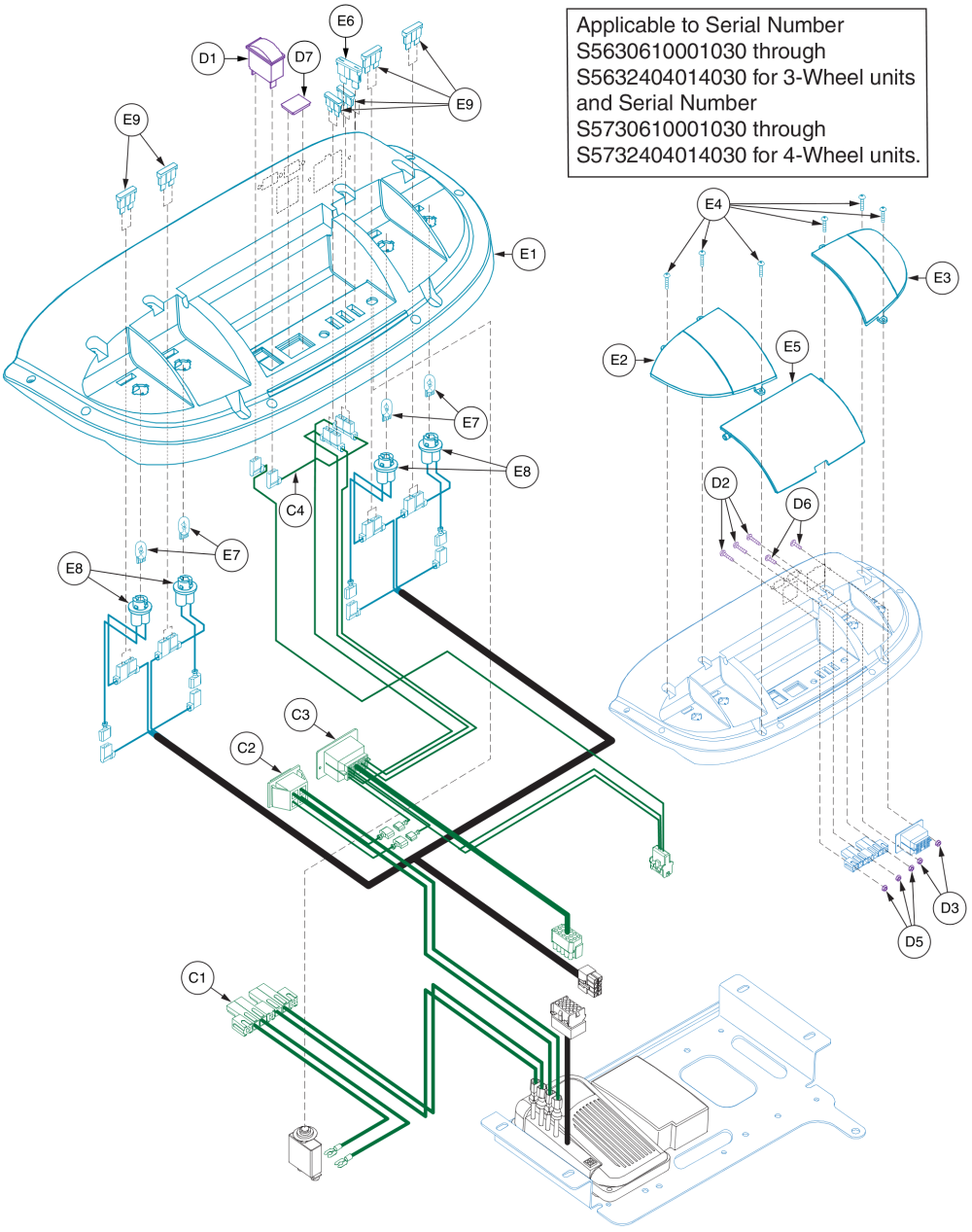 Wiring, Version 2, Part 2, S5632404014030 - S5630610001030 parts diagram