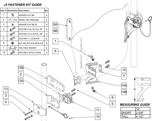 J3 Back Hardware parts diagram
