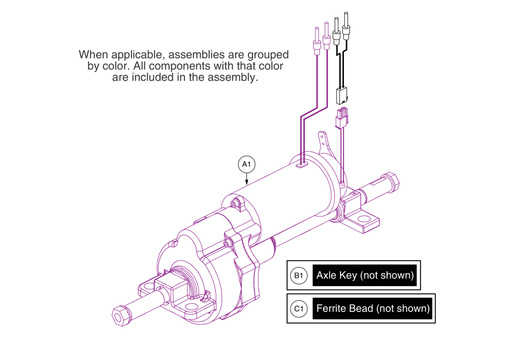 Drive Assy, Gogo Endurance parts diagram