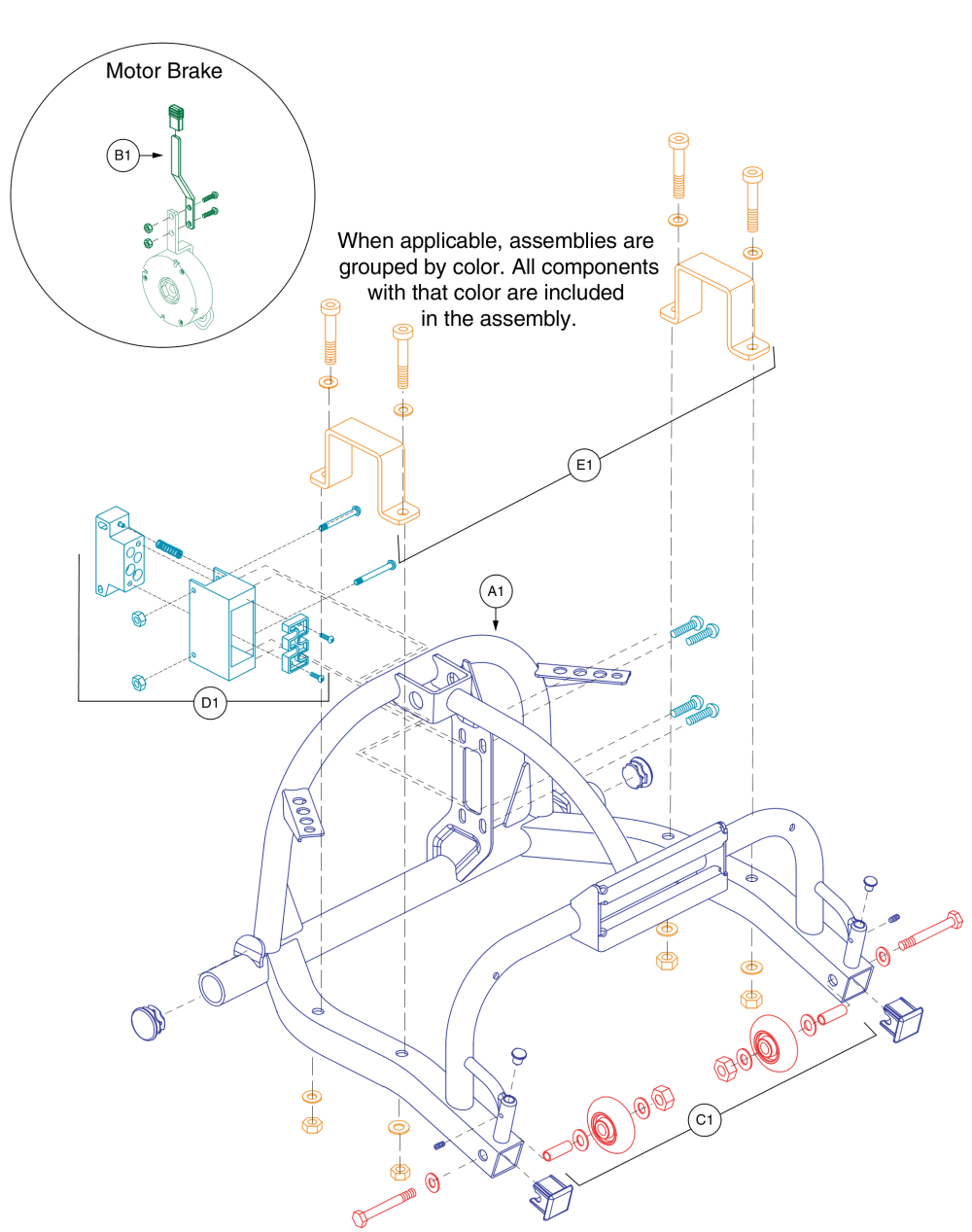 Rear Frame Assy parts diagram