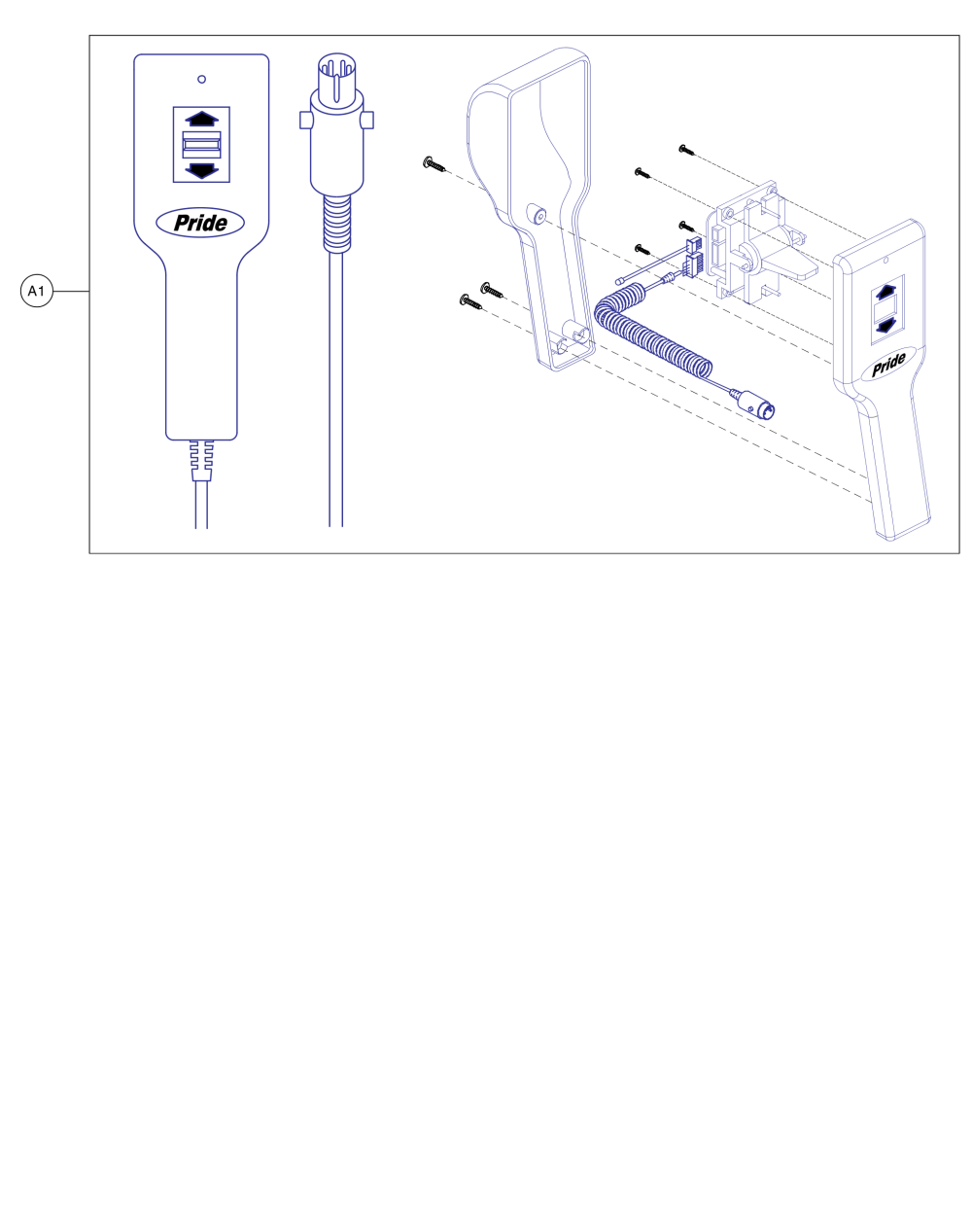 Hand Control, Assembly, Pride Logo, W/led Light parts diagram