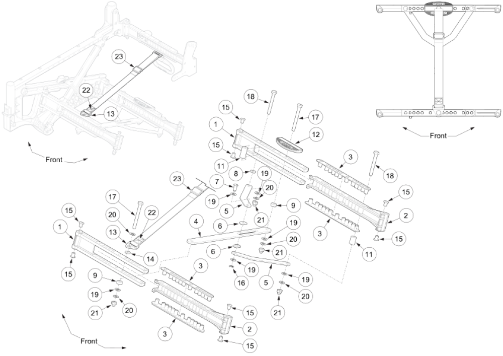 Liberty Folding Base Cross Brace parts diagram