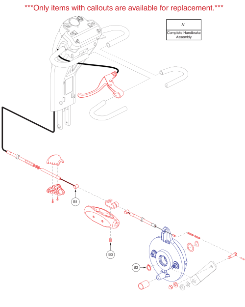 Hurricane Pmv5001 Handbrake Assembly parts diagram