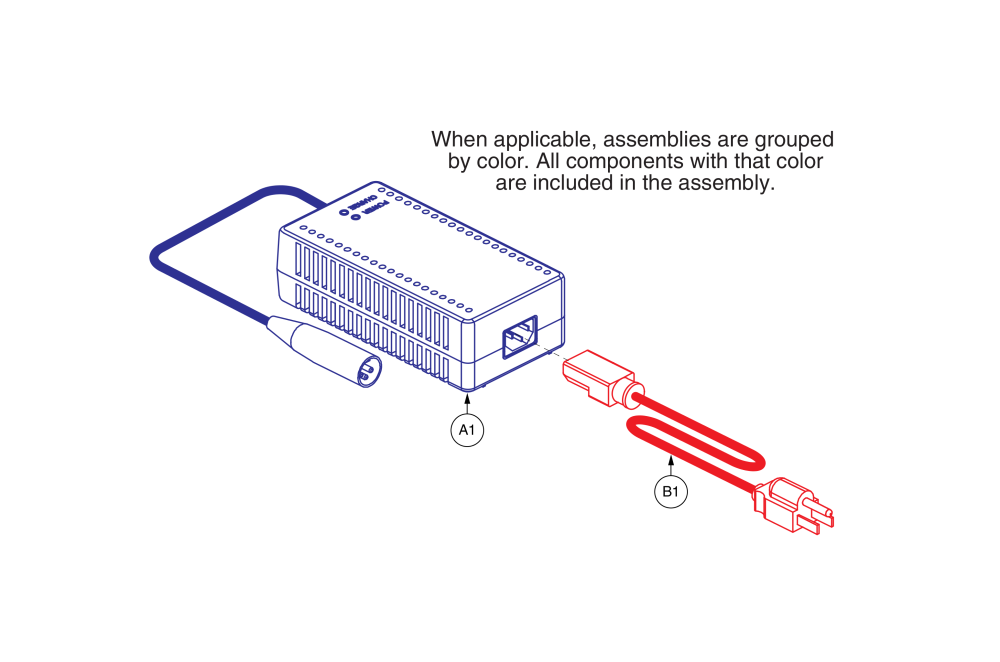 5 Amp Off-board Charger Assy, Domestic parts diagram