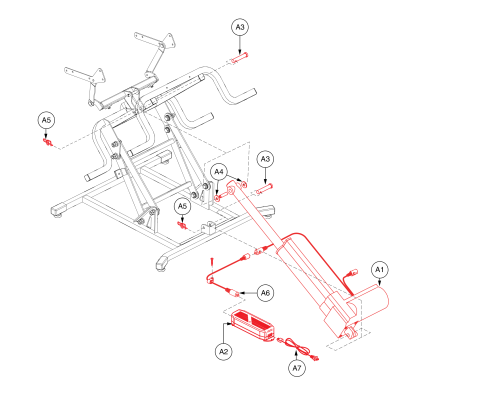 Lift Actuator Assy parts diagram