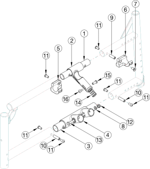 Catalyst 5vx Side Frame Assembly - Open Seating (seating System) parts diagram