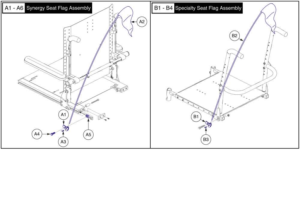 Flag Assembly - Rail Mounted parts diagram