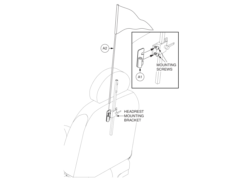 Flag Assembly - Comfort Seat parts diagram