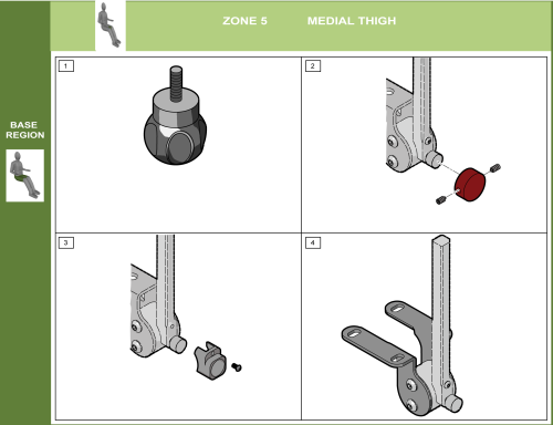 Cs-05 Medial Thigh Support Bracket Modifications parts diagram