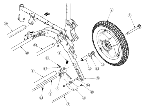 Discontinued Flip Attendant Foot Lock parts diagram