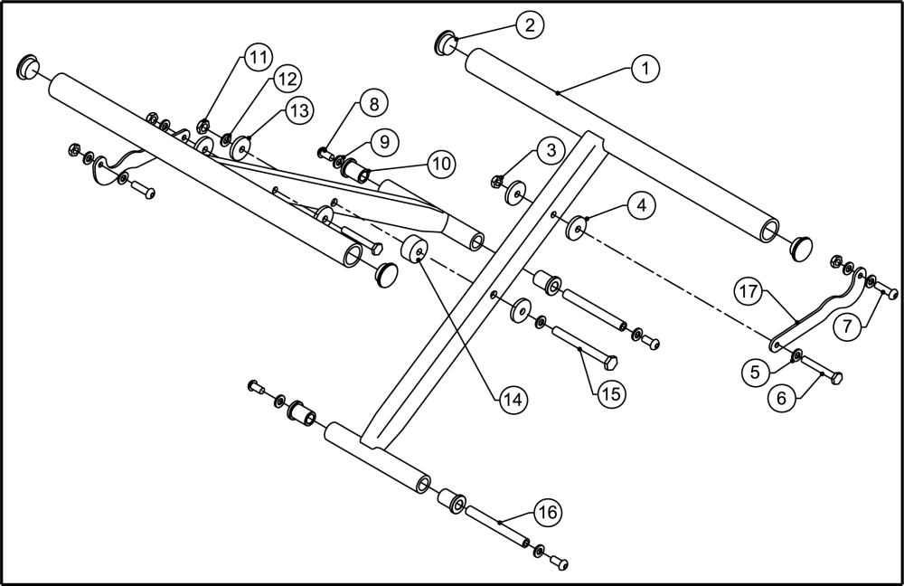 2) Crosstubes parts diagram