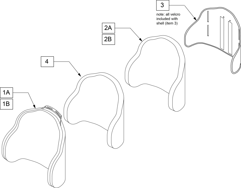 J3 Mt Pdc Backrest parts diagram