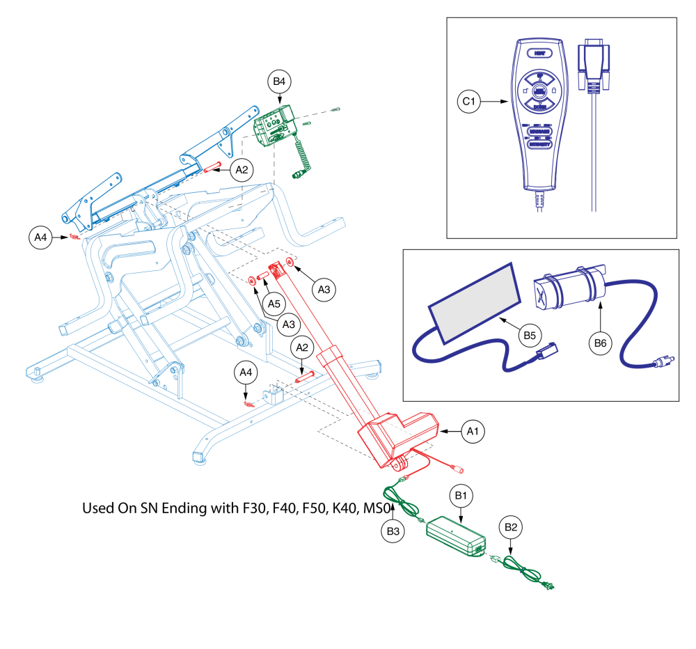 Heat/massage Motor Assy parts diagram