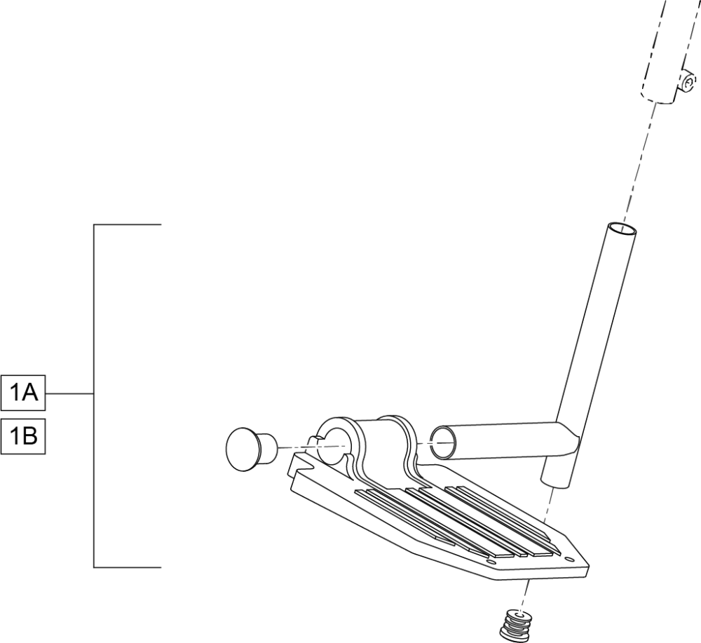 Standard Footplate And Extension (fixed) parts diagram