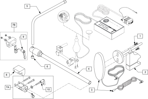 Asl Mini Joystick Hand Control parts diagram