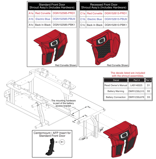 Front Door Shroud, J4 / J4hd parts diagram