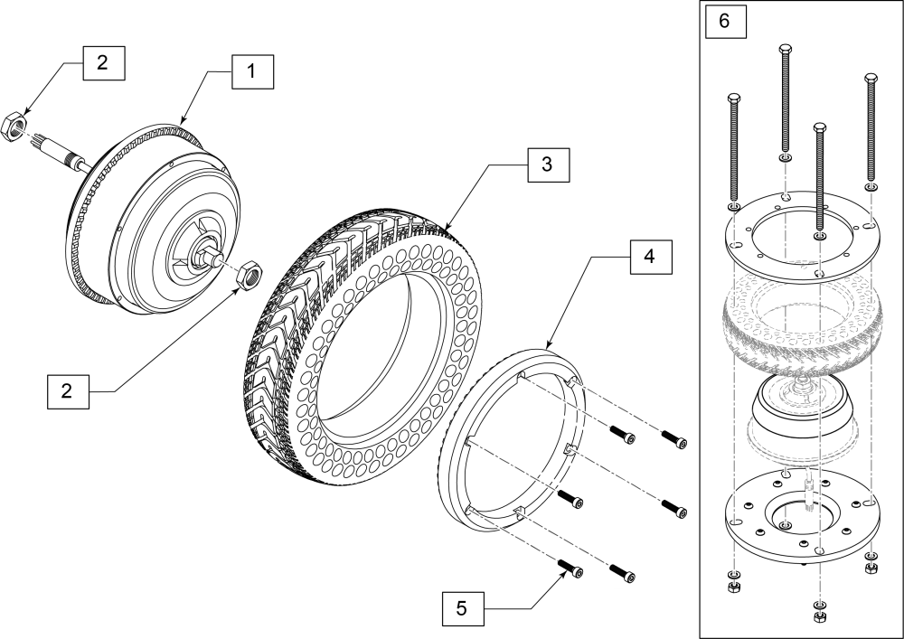 Motor And Tire parts diagram